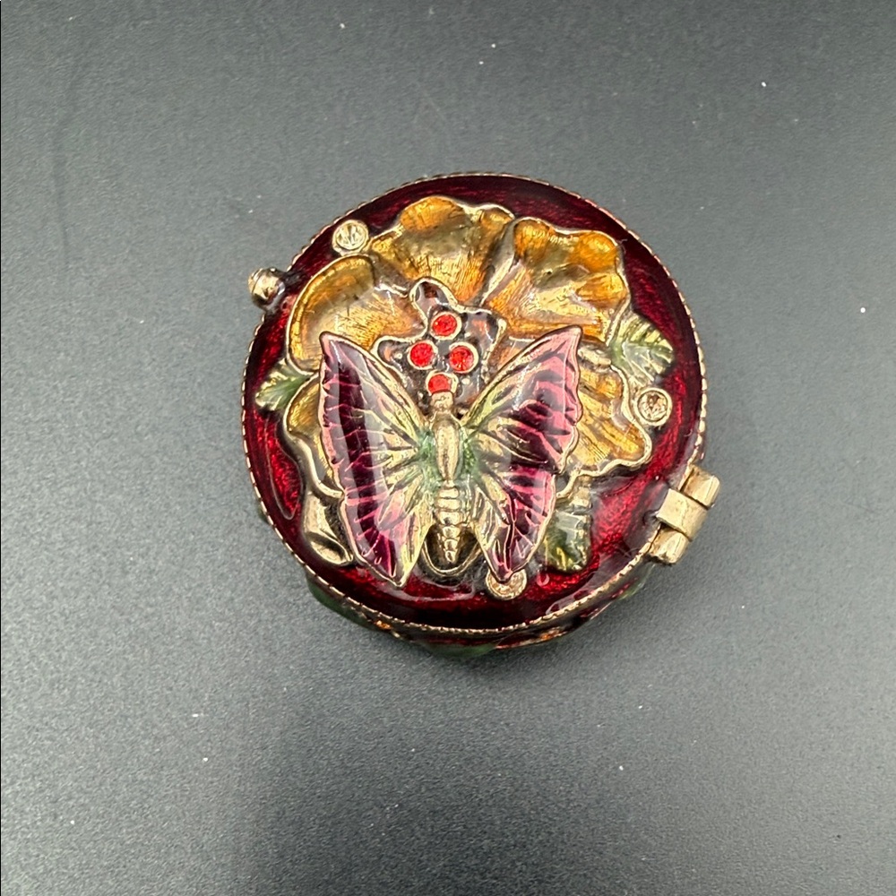 Monet Butterfly Trinket Box